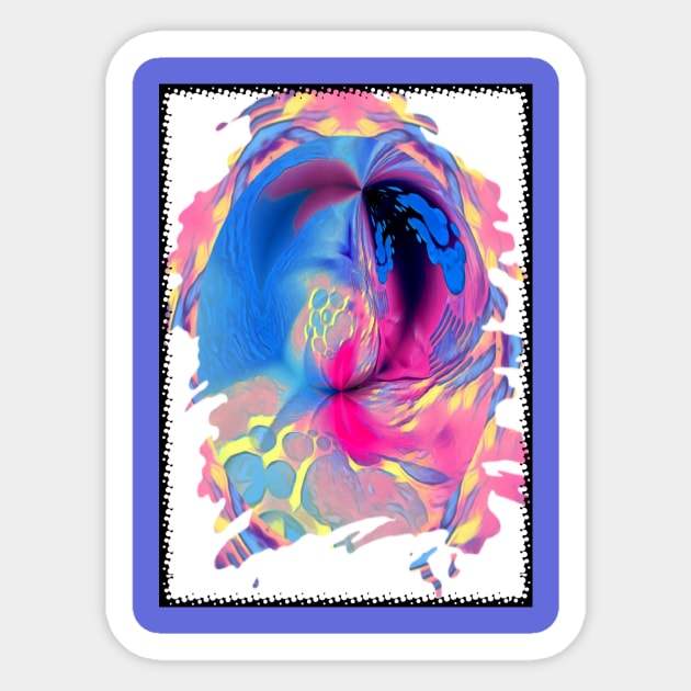 Catch a wave surfer girl abstract graffiti Sticker by SilverPixieArt